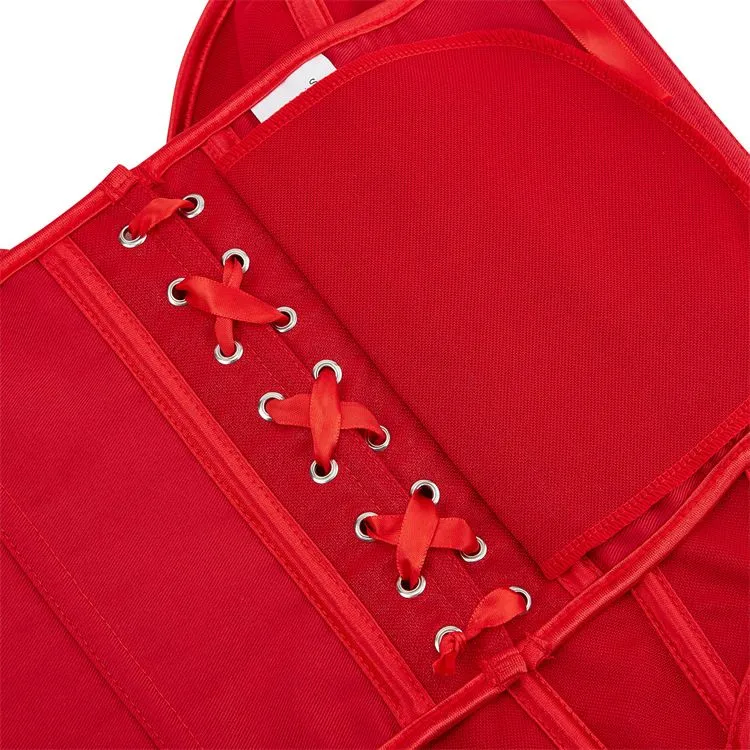 Womens Corset Tops Renaissance Boned Overbust Body Shaper Waist Cincher Bustier