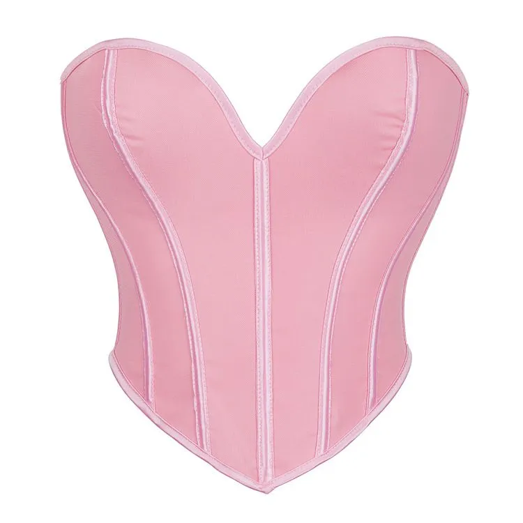 Womens Corset Tops Renaissance Boned Overbust Body Shaper Waist Cincher Bustier