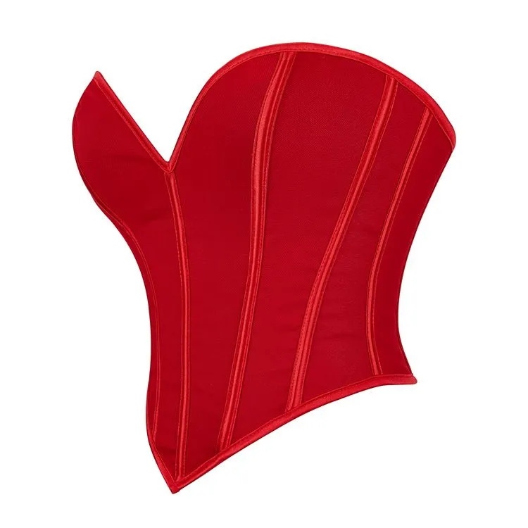 Womens Corset Tops Renaissance Boned Overbust Body Shaper Waist Cincher Bustier