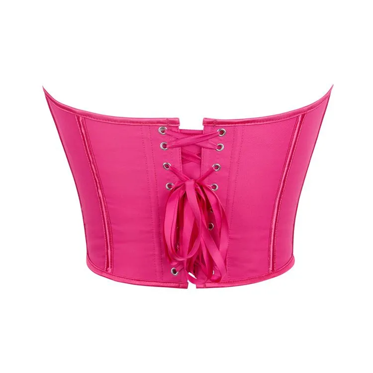 Womens Corset Tops Renaissance Boned Overbust Body Shaper Waist Cincher Bustier