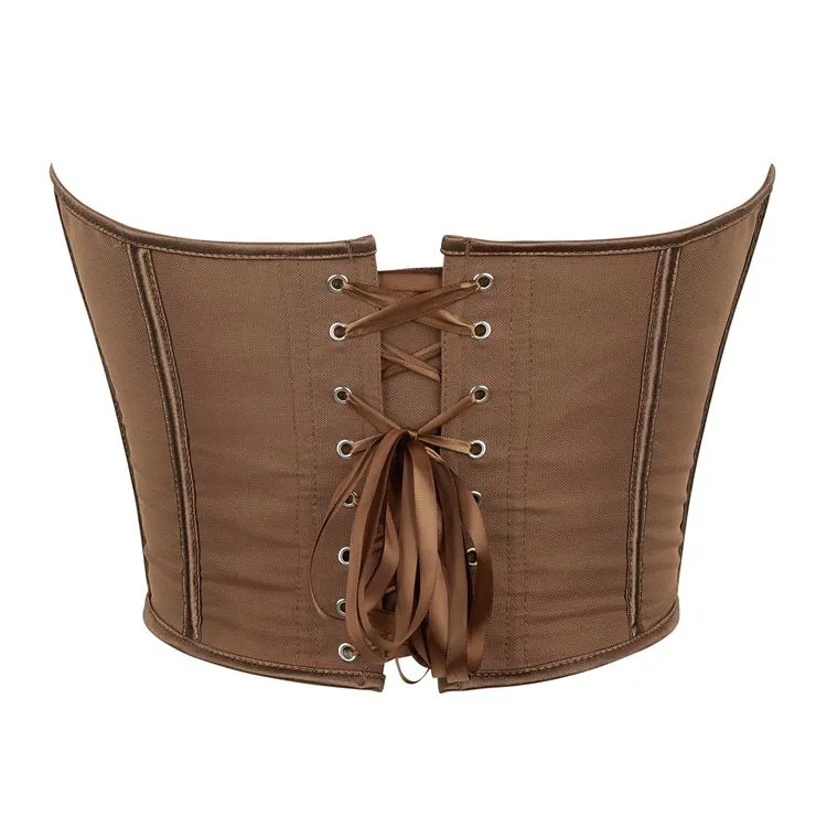 Womens Corset Tops Renaissance Boned Overbust Body Shaper Waist Cincher Bustier