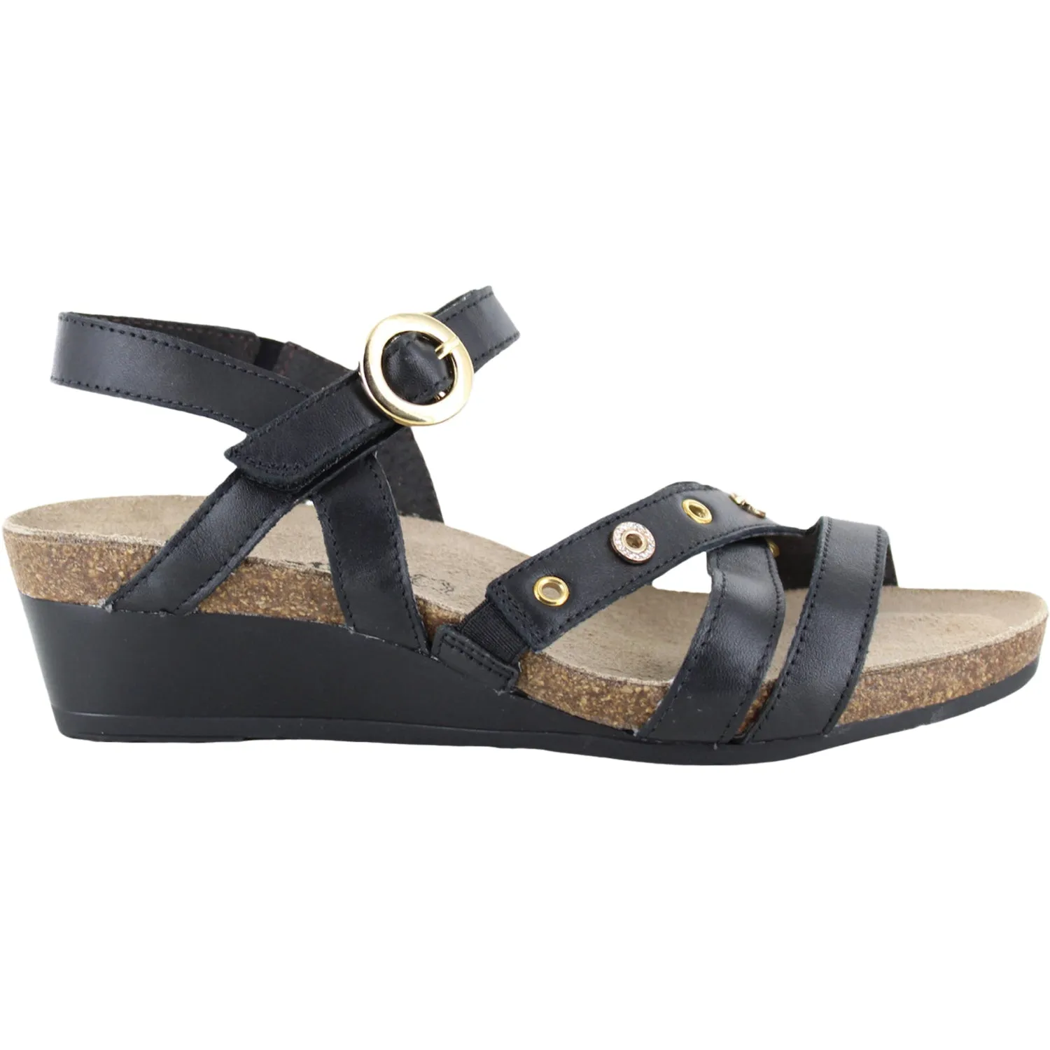 Women's Naot Sparkle Jet Black Leather