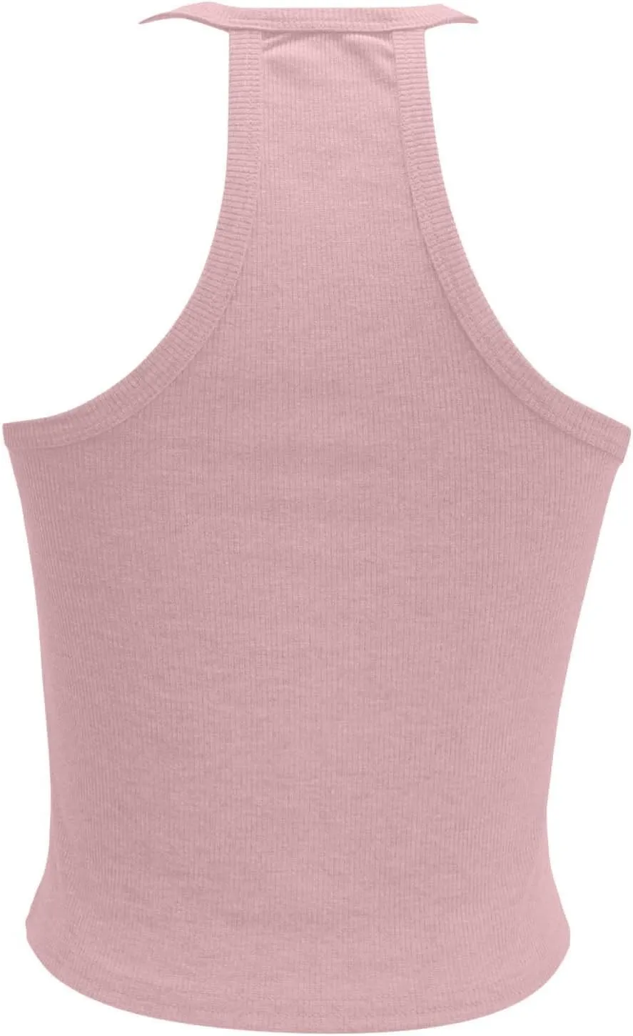 Workout Tops for Women Racerback Tank Tops Summer V Neck Slim Fit Ribbed Sleeveless Workout Camisole Top Casual