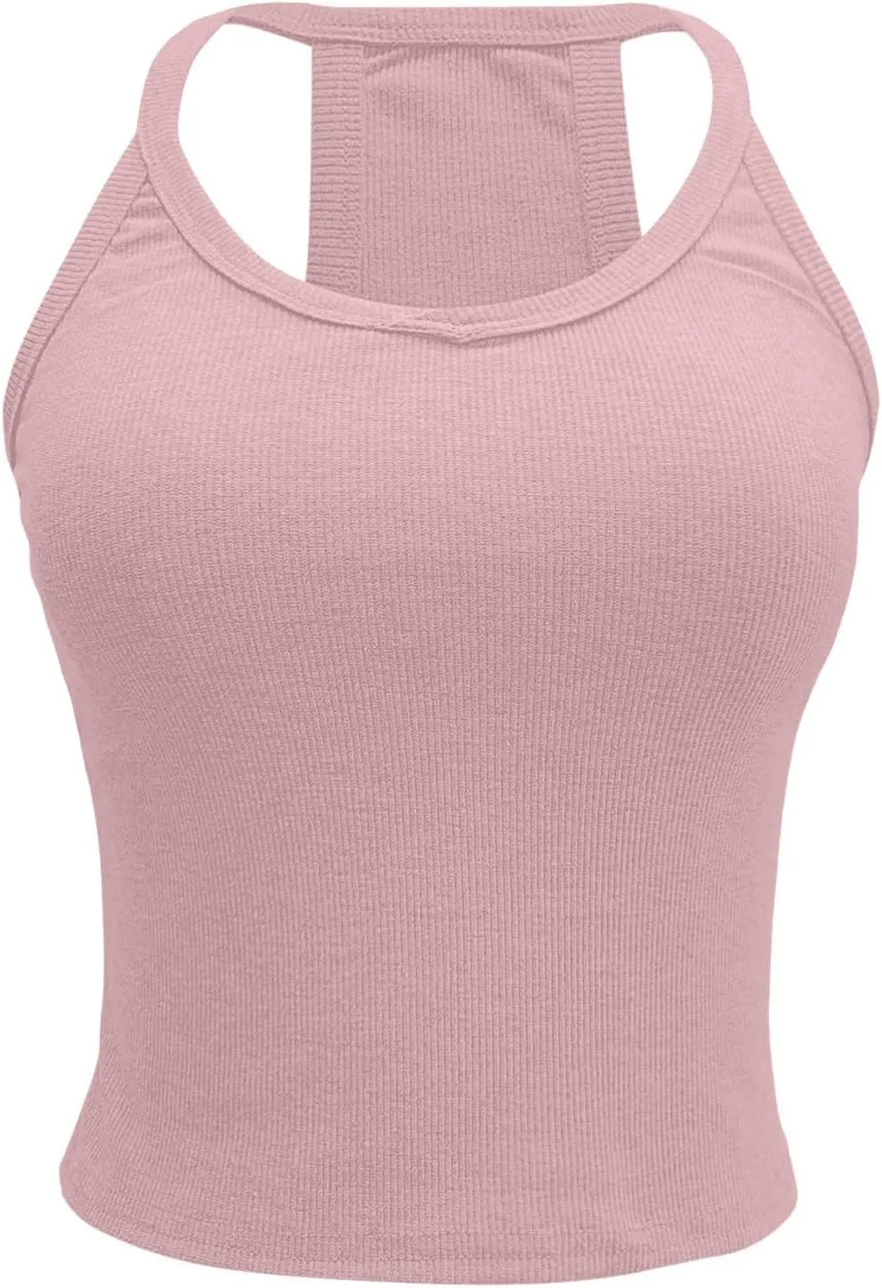 Workout Tops for Women Racerback Tank Tops Summer V Neck Slim Fit Ribbed Sleeveless Workout Camisole Top Casual