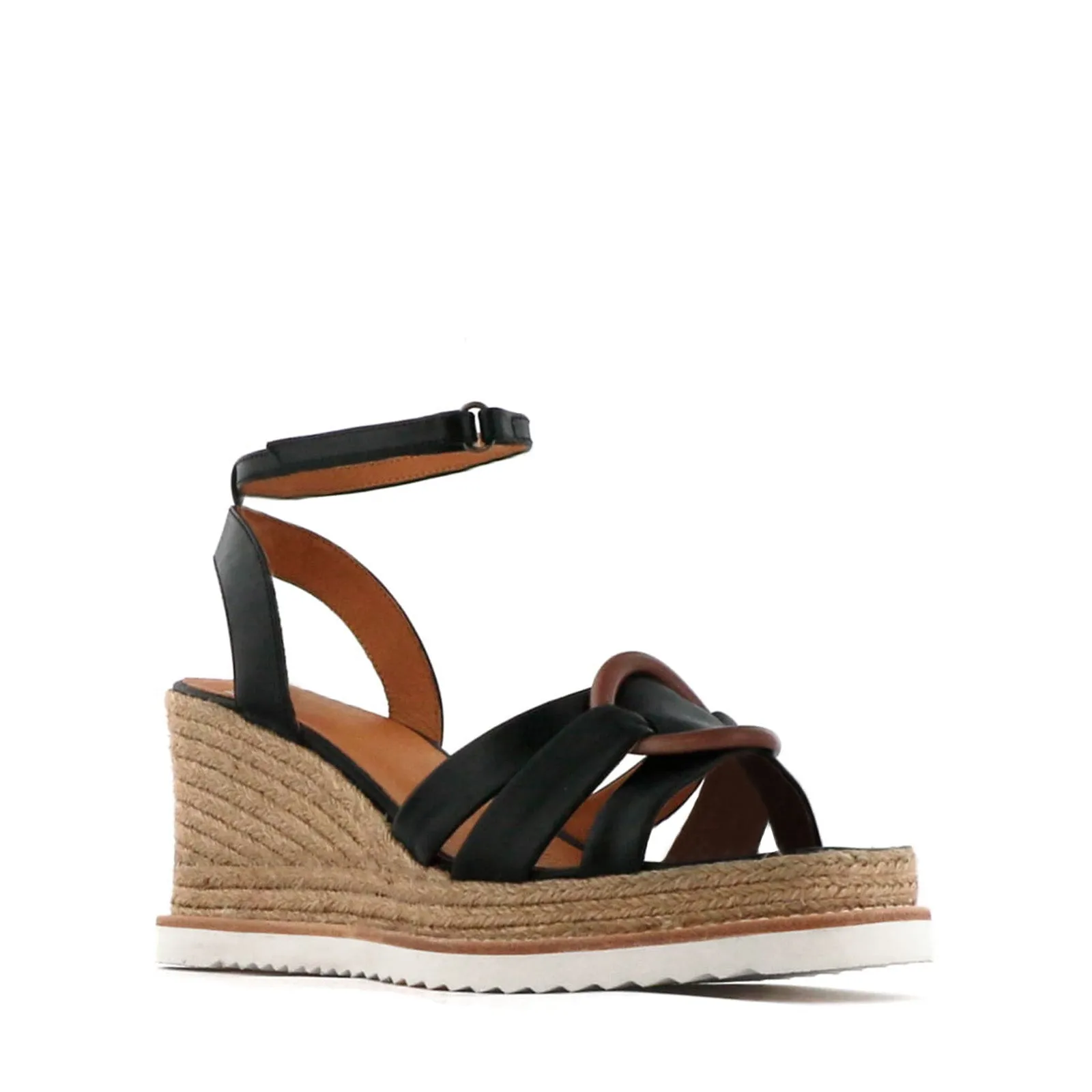 ZELINE LEATHER ESPADRILLE SANDALS